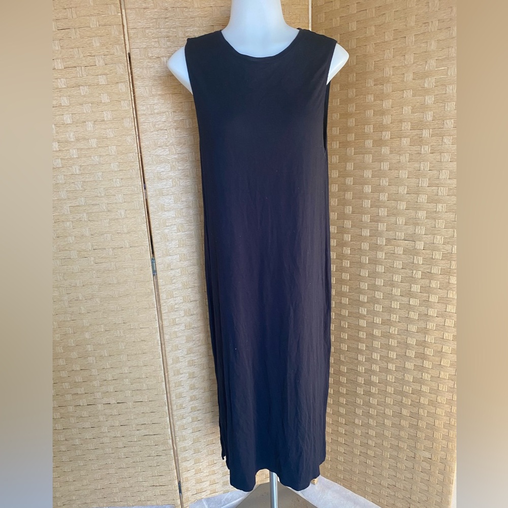 H & M medium black tank dress well loved